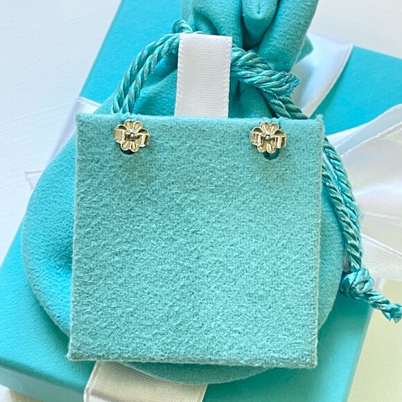 Tiffany & Co. Earrings Silver Elsa Peretti Sevillana Studs with Pouch Box EUC - Picture 3 of 11